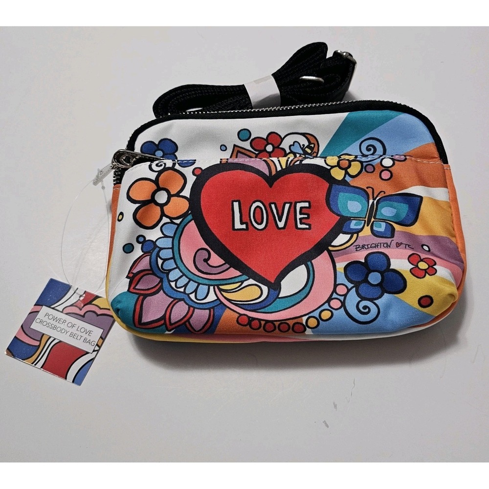 Brighton Power of Love Crossbody Shoulder Belt Bag Multi Color D30270 NWT